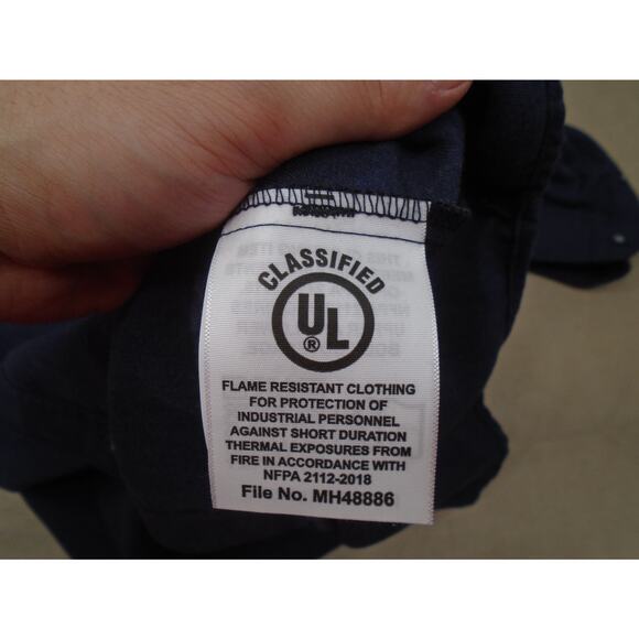 Rivian automotive official Tecgen FR Size XL Navy Work Button Shirt - Used - Picture 10 of 12